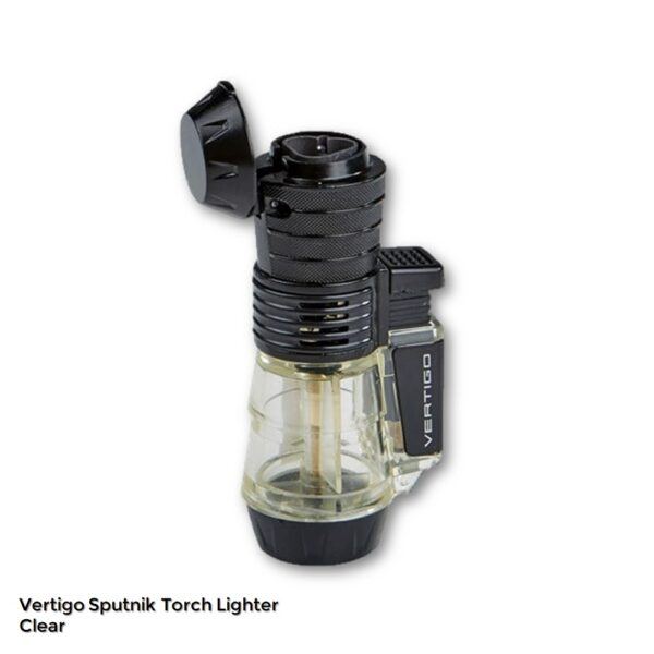 Vertigo Sputnik Torch Lighter Clear Open