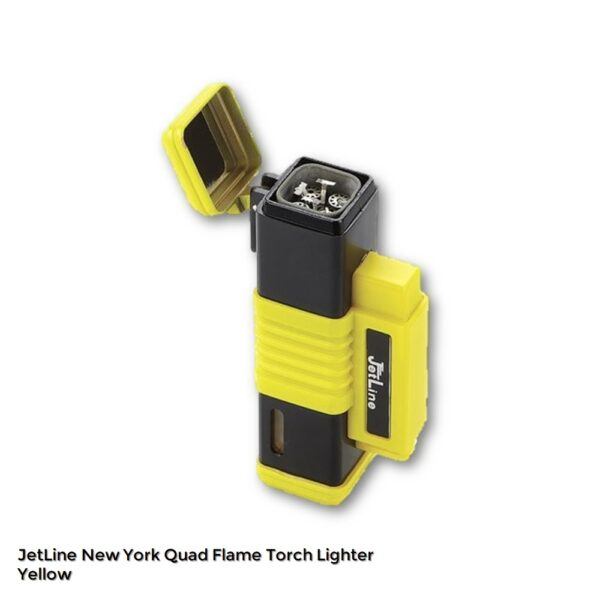 JetLine New York Quad Flame Torch Lighter Yellow